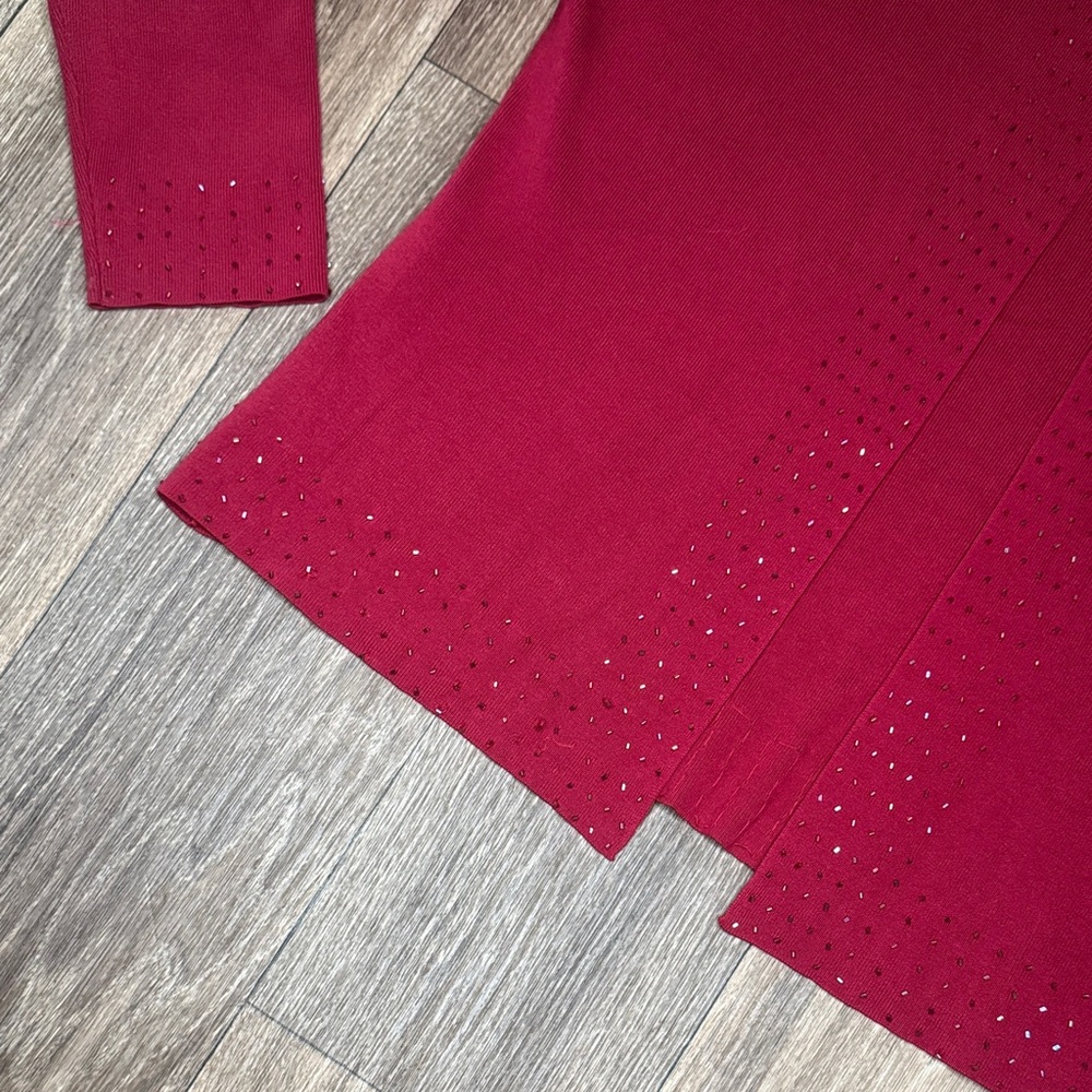 Charter Club Red Cardigan Sweater Women’s Size Large - Picture 5 of 13